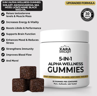 Xarashilajit® 5in1 Alpha wellness gummies
